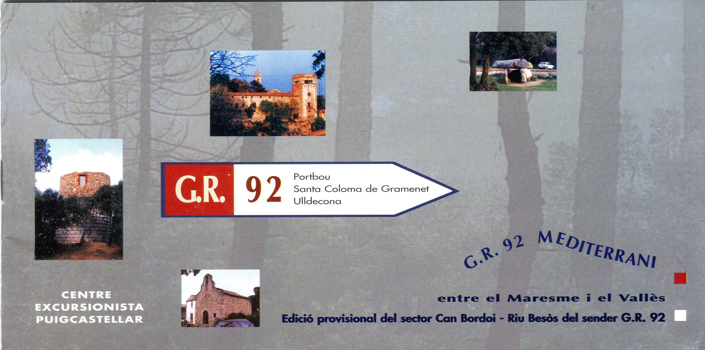 G.R. 92 Mediterrani : Entre el Maresme i el Vallès : Edició provisional del sector Can Bordoi - Riu Besòs del sender G.R. 92 - Portada